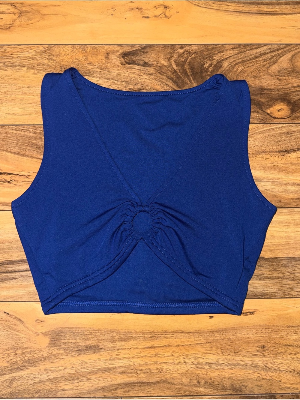 Women’s Royal Blue Twist Front Crop Top